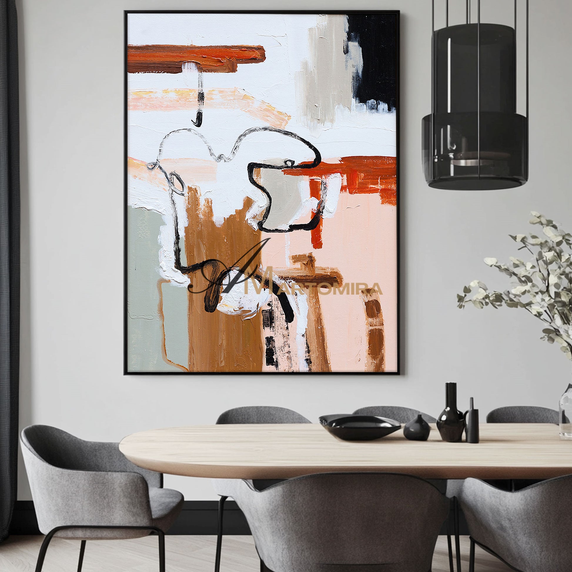 Large Abstract Canvas Art | Colorful Abstract Art | Minimalist Abstract Art | Large Art Canvas #DF019