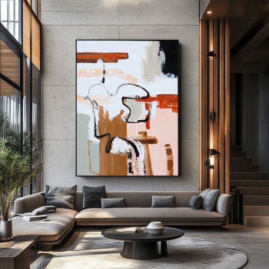 Large Abstract Canvas Art | Colorful Abstract Art | Minimalist Abstract Art | Large Art Canvas #DF019