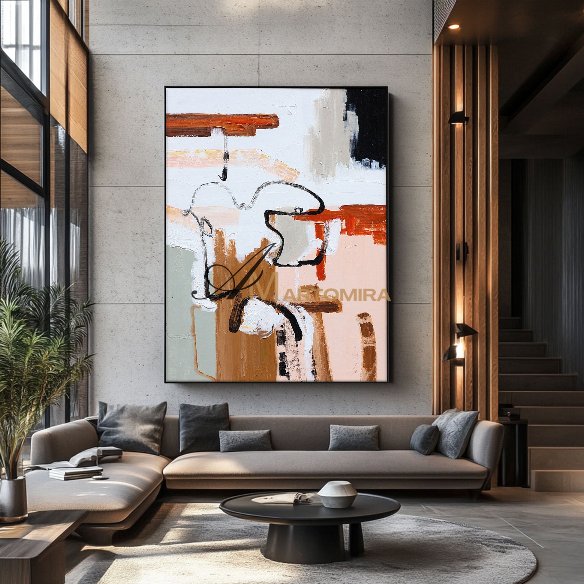 Large Abstract Canvas Art | Colorful Abstract Art | Minimalist Abstract Art | Large Art Canvas #DF019