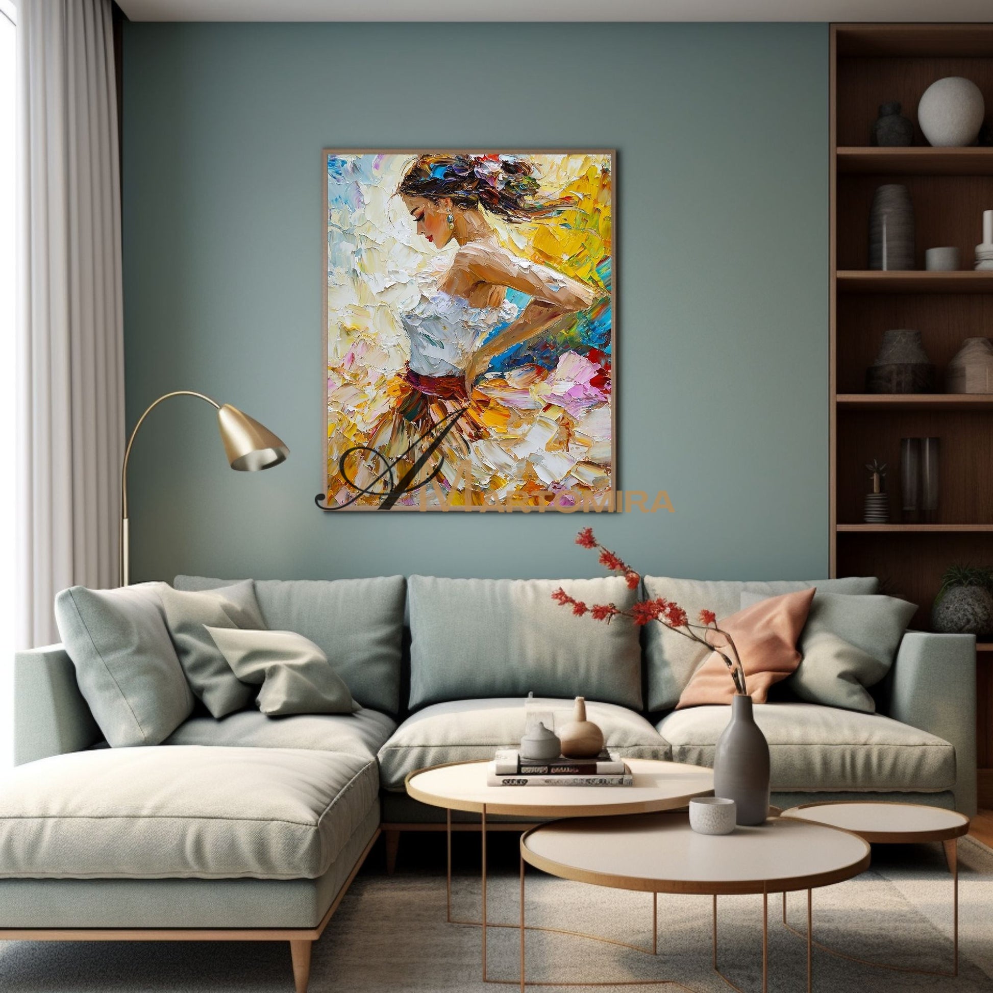 Acrylic Paint | Painting Art Woman | Colorful Paingtings | Wall Art For Bedroom #AP006