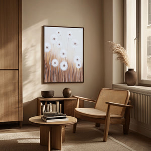 Flower Paintings On Canvas | Dandelion Painting | Wall Art For Living Room | Canvas Wall Decor #DF024