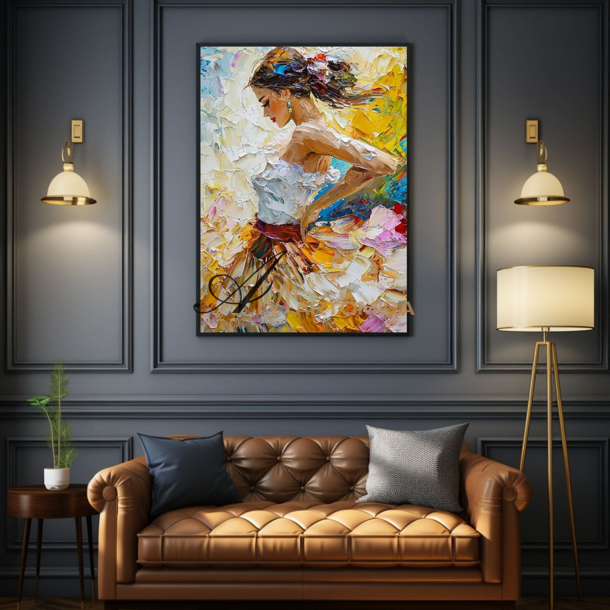 Acrylic Paint | Painting Art Woman | Colorful Paingtings | Wall Art For Bedroom #AP006