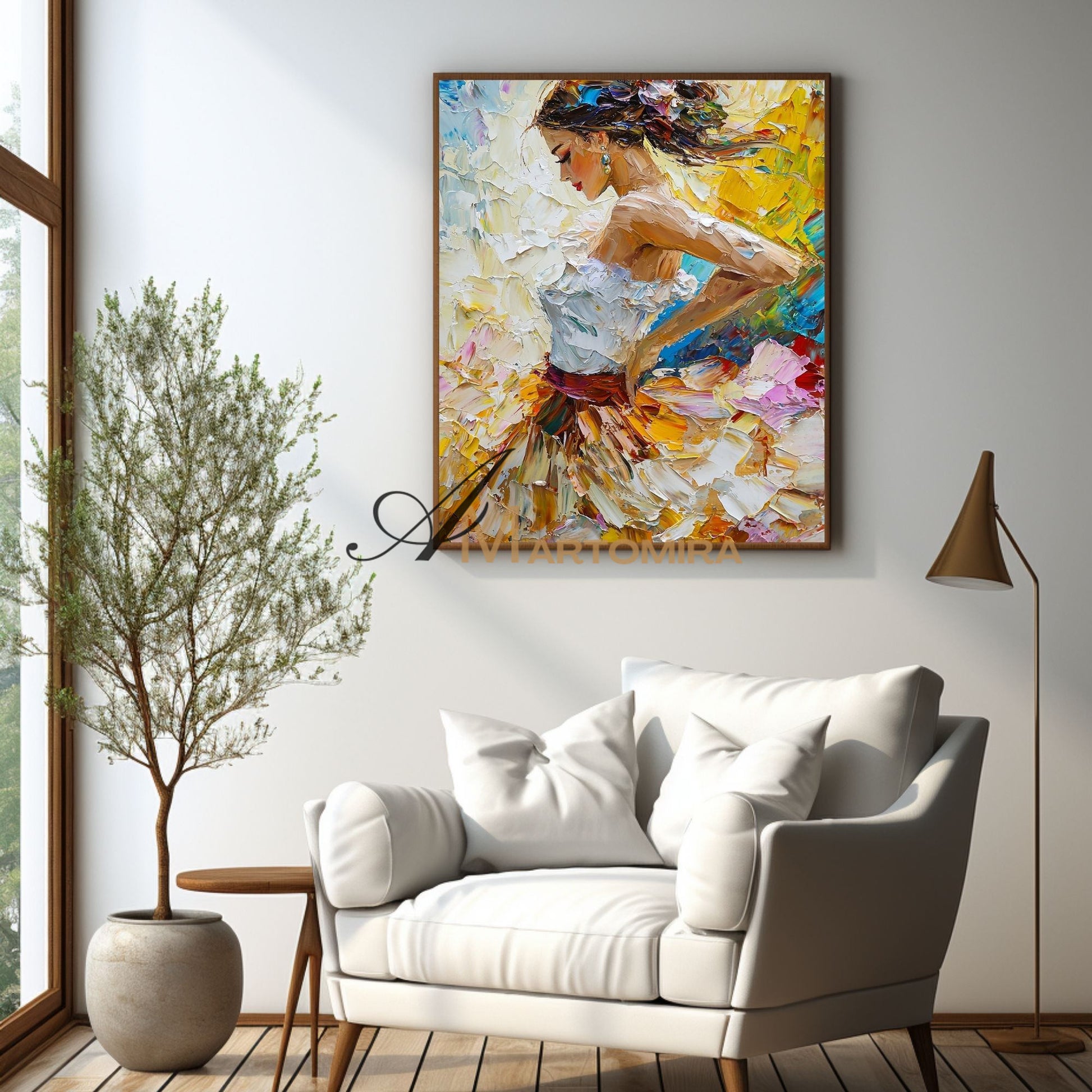 Acrylic Paint | Painting Art Woman | Colorful Paingtings | Wall Art For Bedroom #AP006