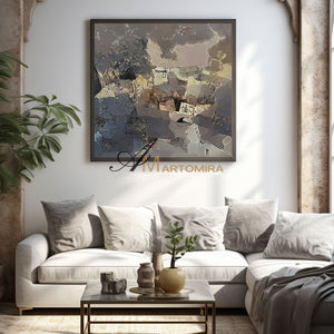 Abstract Wall Art | Textured Wall Art | Abstract Colourful Wall Art | Canvas Wall Art For Living Room #MF021