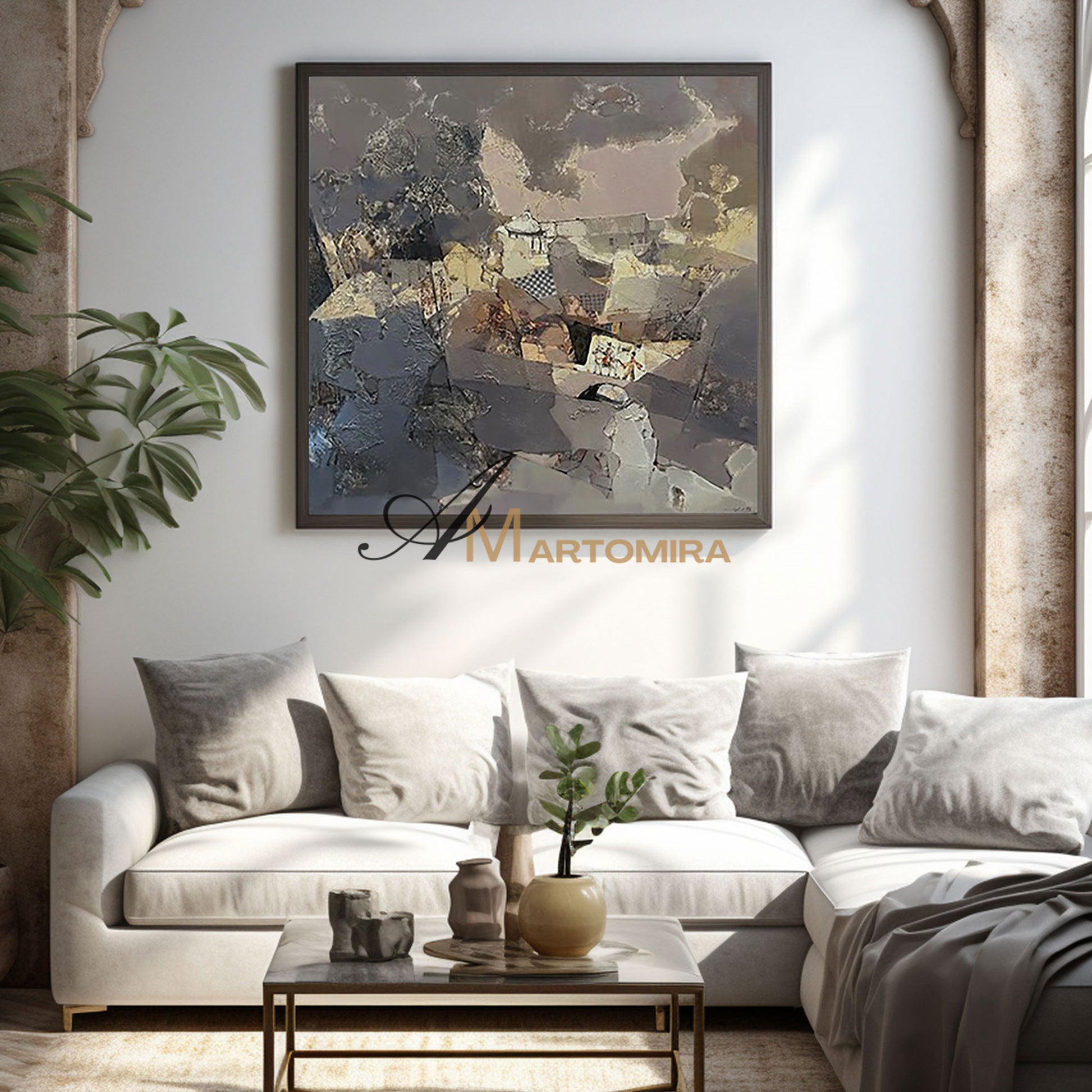 Abstract Wall Art | Textured Wall Art | Abstract Colourful Wall Art | Canvas Wall Art For Living Room #MF021