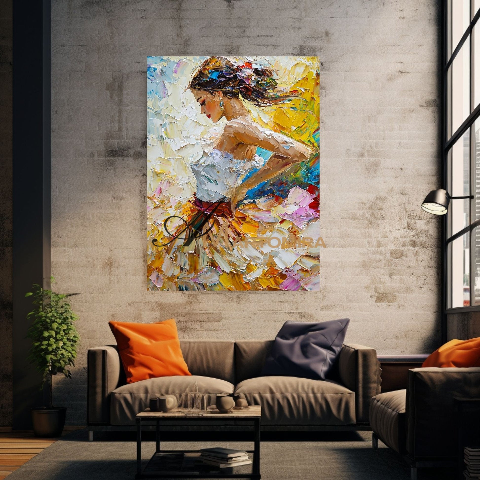 Acrylic Paint | Painting Art Woman | Colorful Paingtings | Wall Art For Bedroom #AP006