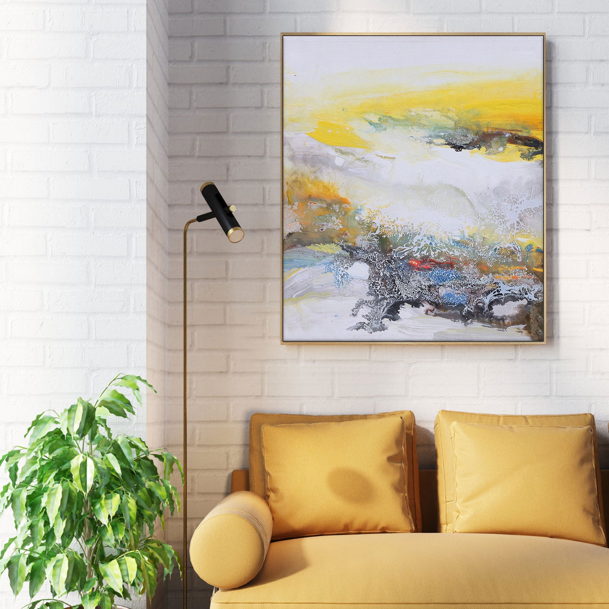 Modern Abstract Art | Abstract Landscape Painting | Wall Art For Living Room #DF028