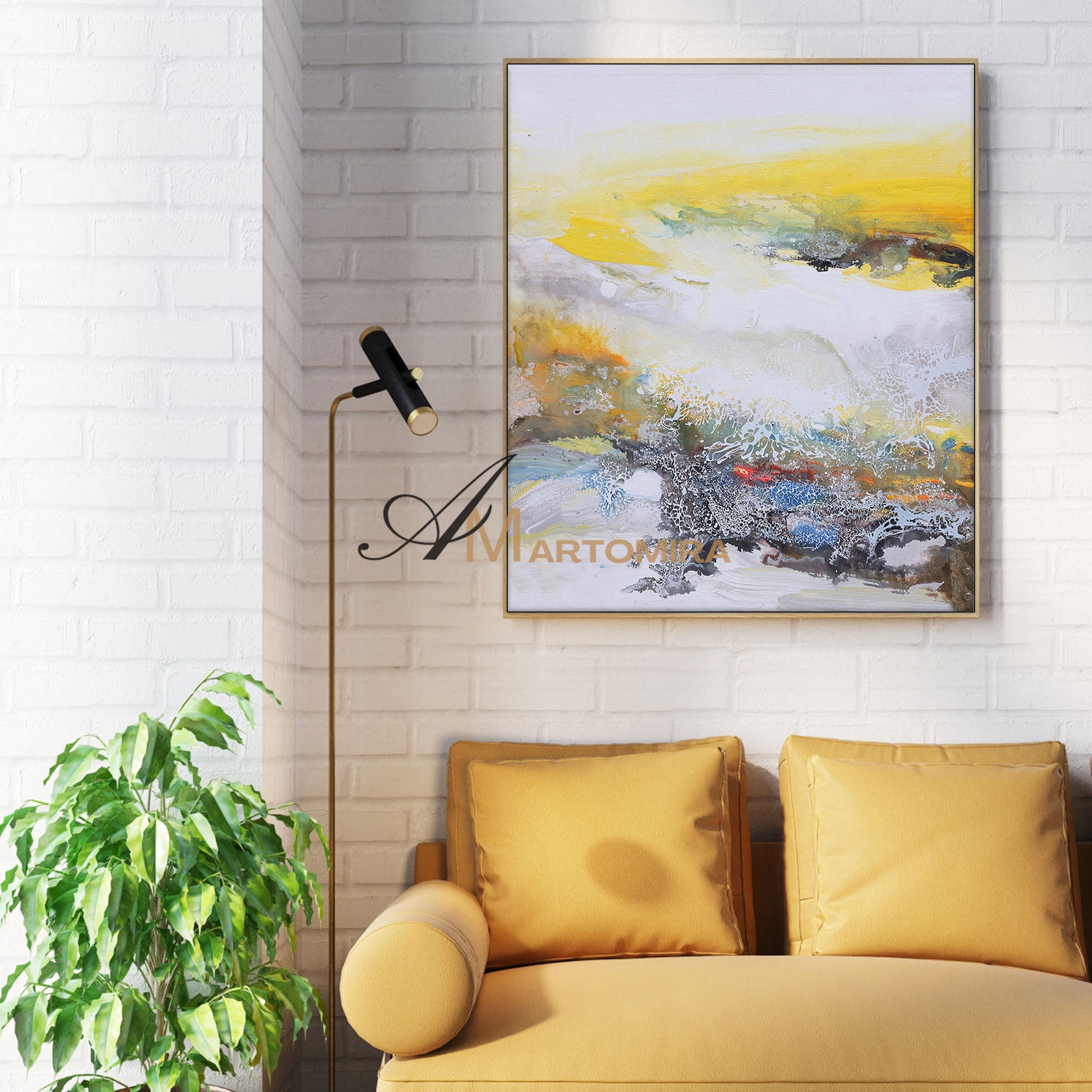 Modern Abstract Art | Abstract Landscape Painting | Wall Art For Living Room #DF028