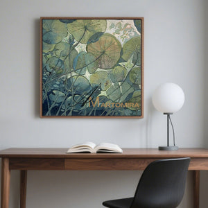 Acrylic Flower Painting | Green Wall Art | Lotus Painting | Handmade Paintings For Living Room #MF023