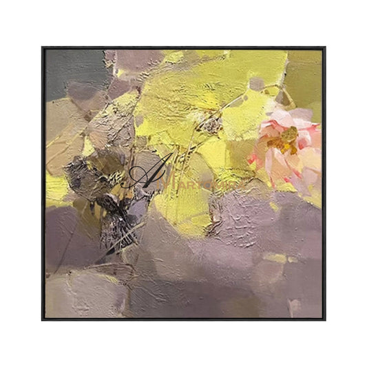 Abstract Flower Paintings | Floral Canvas Wall Decor | Large Abstract Wall Art For Living Room  #MF024