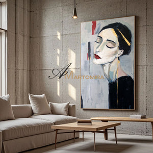 Abstract Painting Of Face | Canvas Wall Decor | Painting Art Woman | Abstract Art #AP010