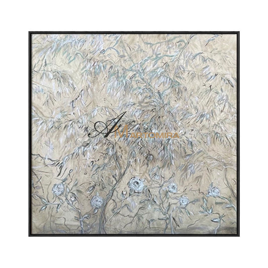 Abstract Canvas Art | Acrylic Flower Painting | Large Canvas Floral Wall Art | Artwork #MF025