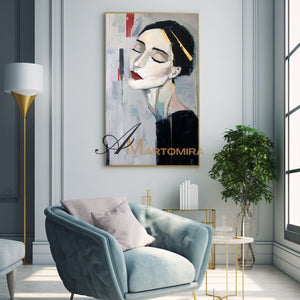 Abstract Painting Of Face | Canvas Wall Decor | Painting Art Woman | Abstract Art #AP010