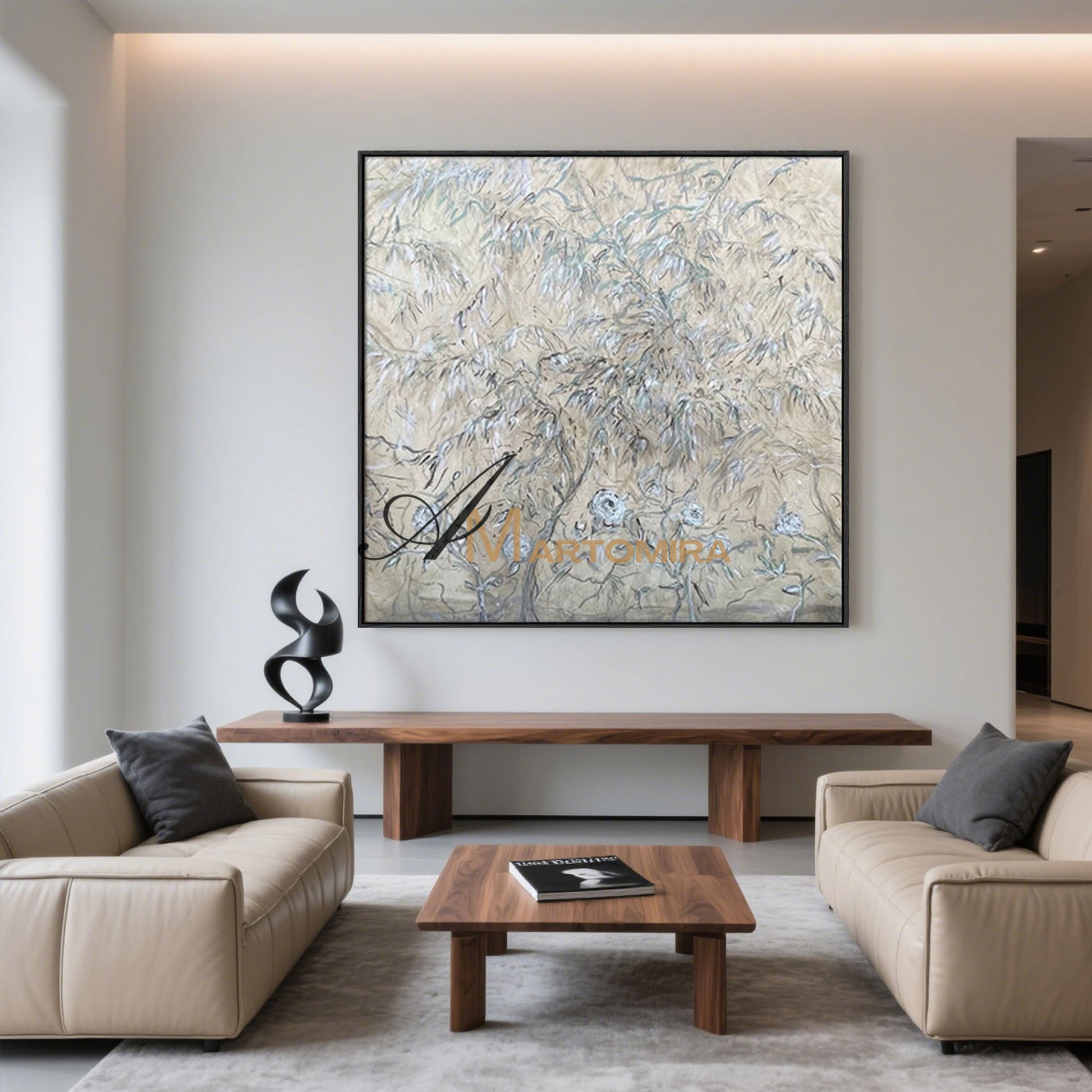 Abstract Canvas Art | Acrylic Flower Painting | Large Canvas Floral Wall Art | Artwork #MF025