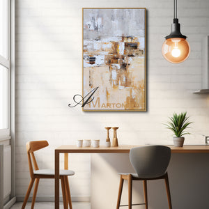 Brown And Beige Wall Art | Modern Abstract Painting | Handmade Paintings For Living Room #DF032