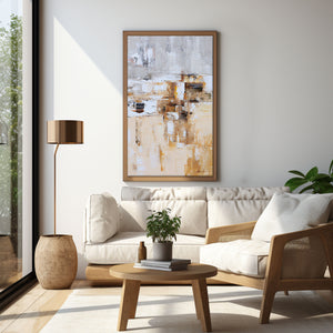 Brown And Beige Wall Art | Modern Abstract Painting | Handmade Paintings For Living Room #DF032