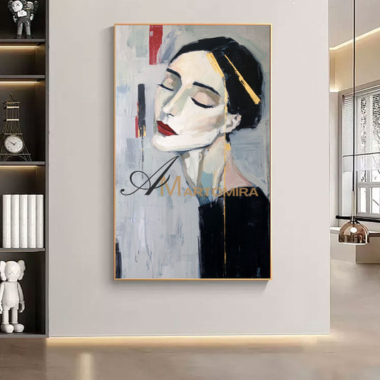 Abstract Painting Of Face | Canvas Wall Decor | Painting Art Woman | Abstract Art #AP010