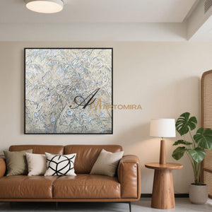 Abstract Canvas Art | Acrylic Flower Painting | Large Canvas Floral Wall Art | Artwork #MF025