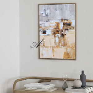 Brown And Beige Wall Art | Modern Abstract Painting | Handmade Paintings For Living Room #DF032