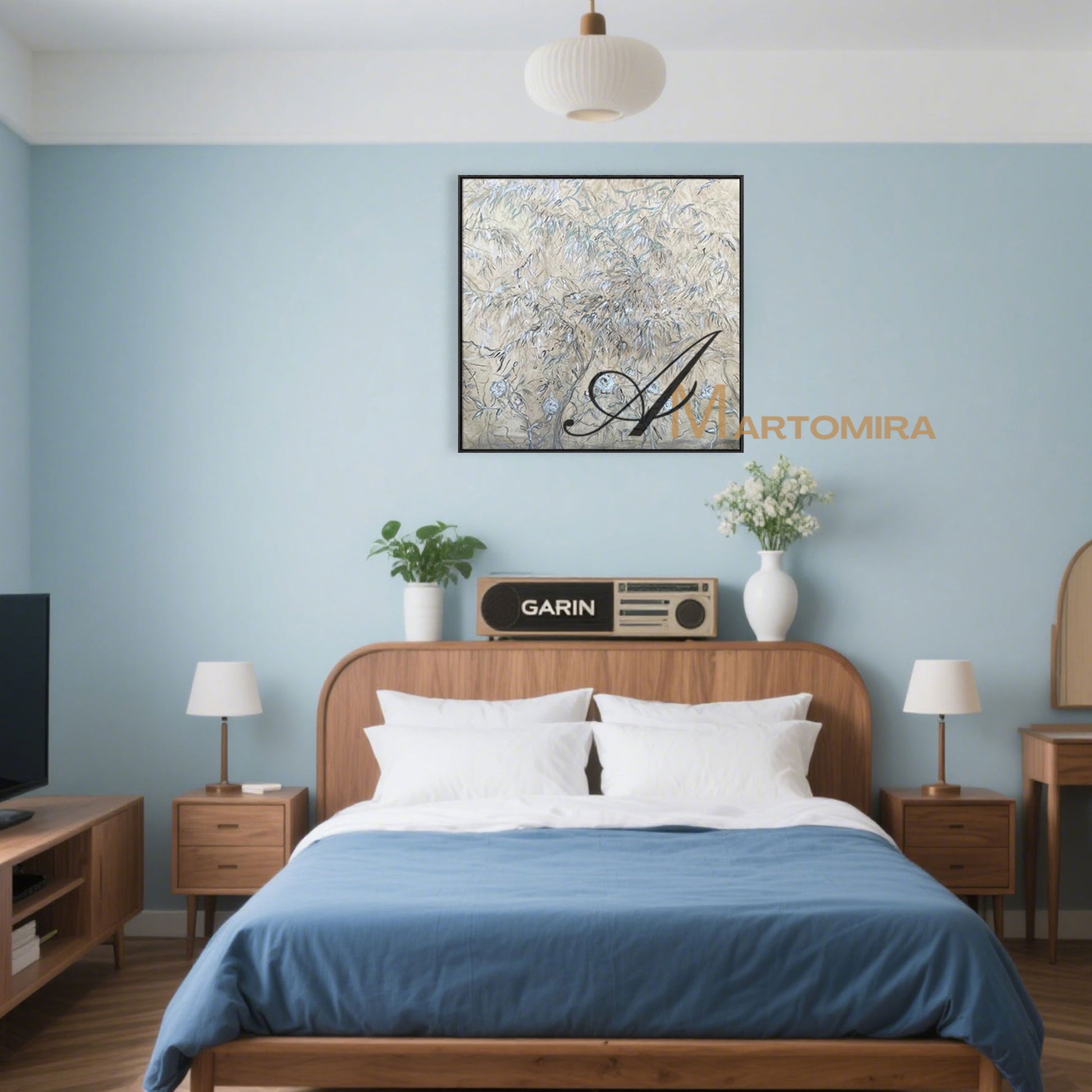 Abstract Canvas Art | Acrylic Flower Painting | Large Canvas Floral Wall Art | Artwork #MF025