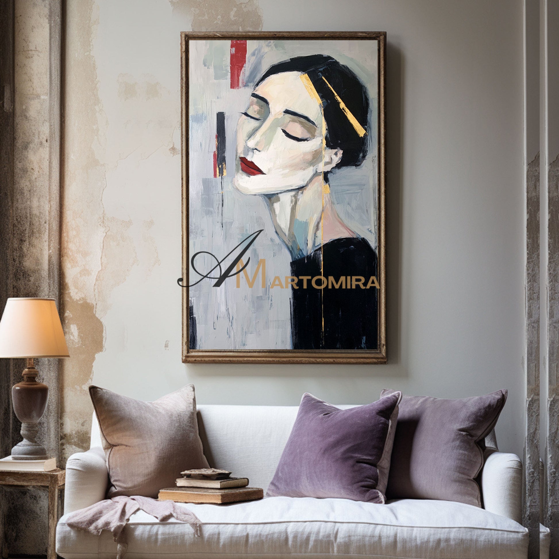 Abstract Painting Of Face | Canvas Wall Decor | Painting Art Woman | Abstract Art #AP010