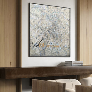 Abstract Canvas Art | Acrylic Flower Painting | Large Canvas Floral Wall Art | Artwork #MF025