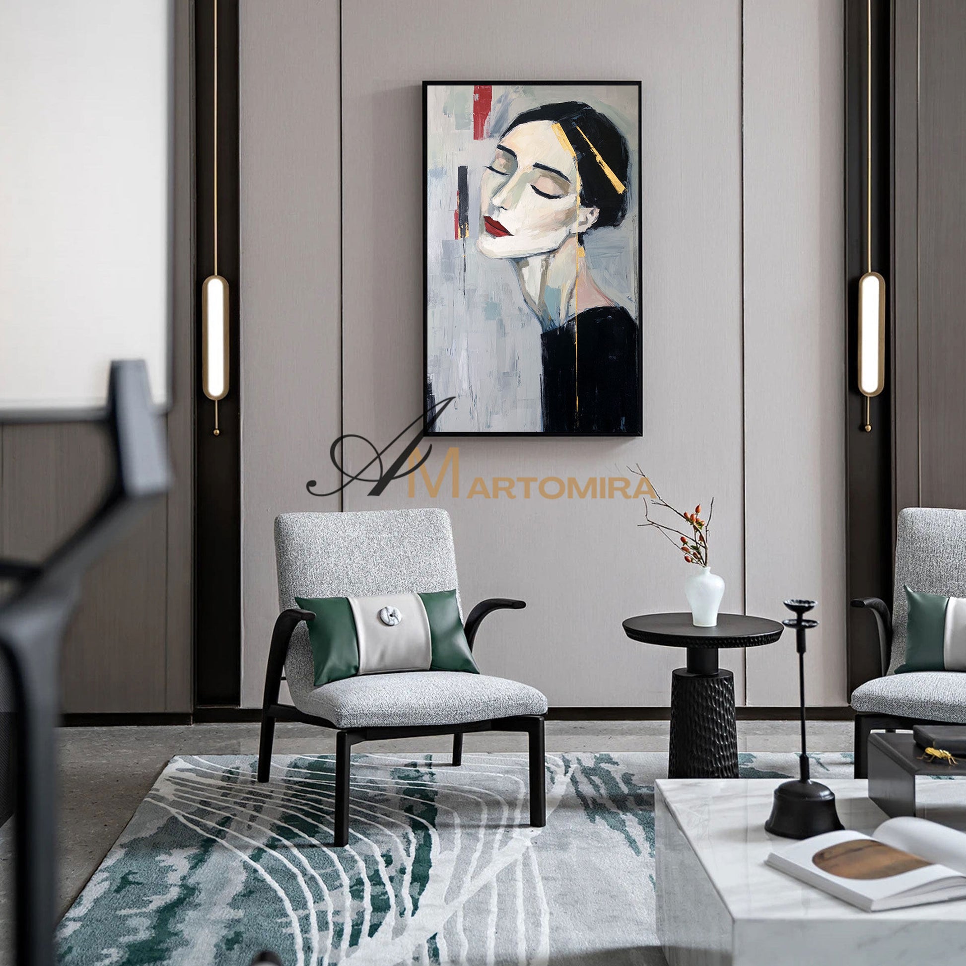 Abstract Painting Of Face | Canvas Wall Decor | Painting Art Woman | Abstract Art #AP010