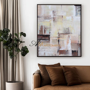 Large Abstract Wall Art | Brown And Beige Wall Art | Neutral Wall Art #DF033