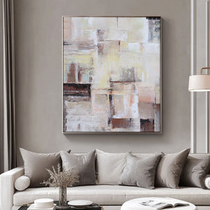 Large Abstract Wall Art | Brown And Beige Wall Art | Neutral Wall Art #DF033
