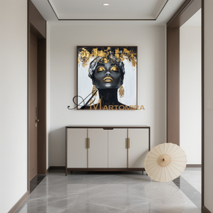 Portrait Painting | Women Painting | Black Women Wall Art | Large Canvas Wall Art #AP044