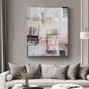 Large Abstract Wall Art | Brown And Beige Wall Art | Neutral Wall Art #DF033