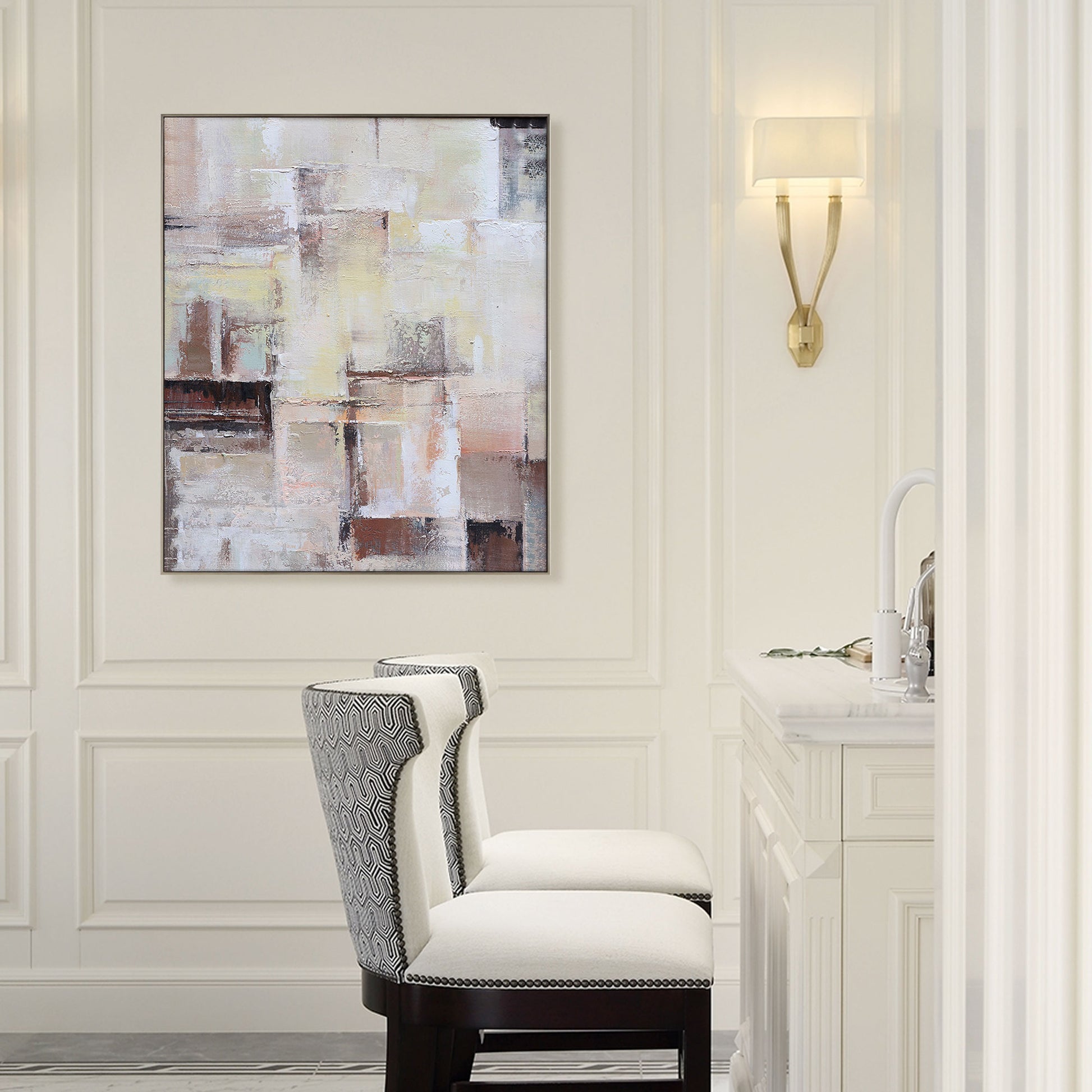 Large Abstract Wall Art | Brown And Beige Wall Art | Neutral Wall Art #DF033
