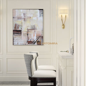 Large Abstract Wall Art | Brown And Beige Wall Art | Neutral Wall Art #DF033