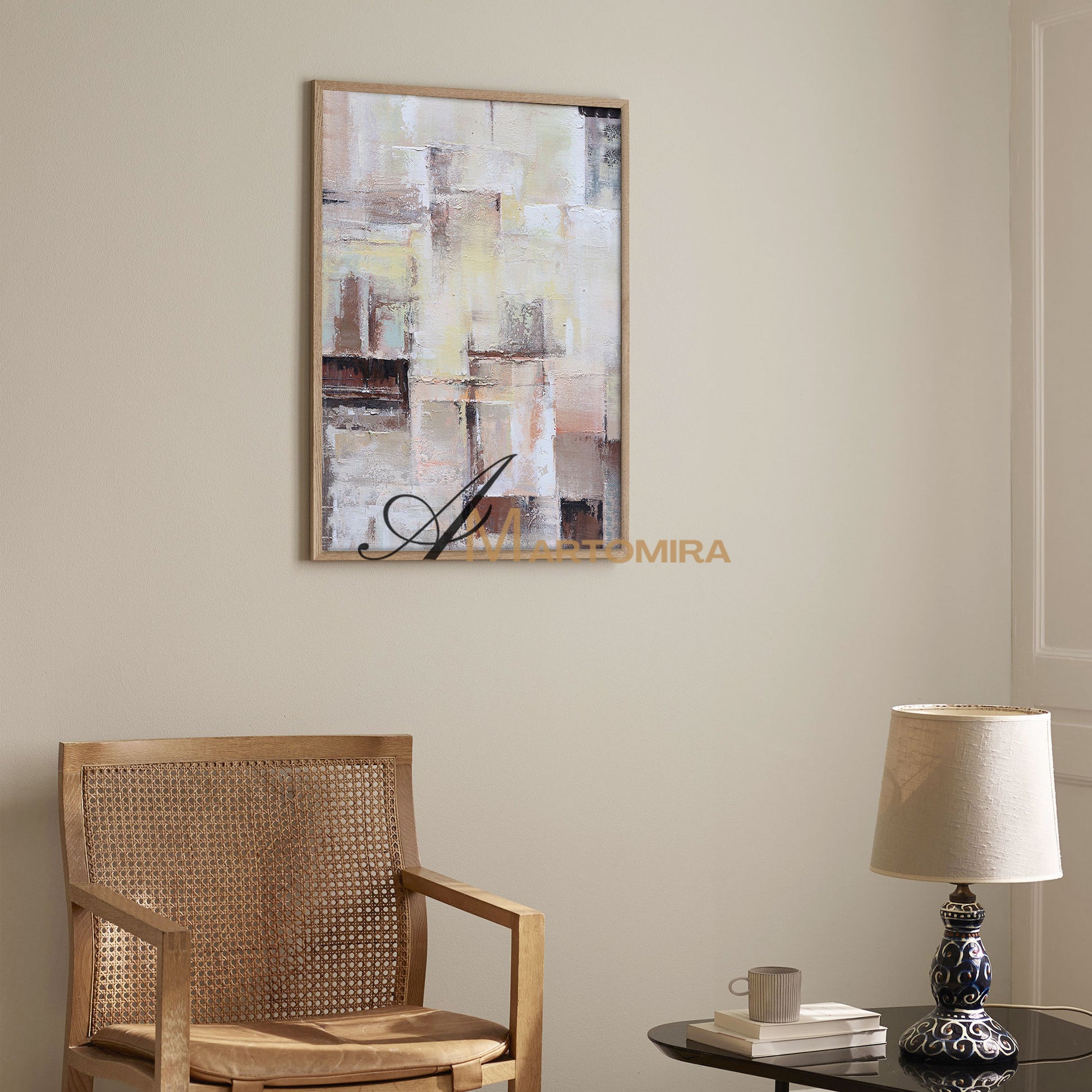 Large Abstract Wall Art | Brown And Beige Wall Art | Neutral Wall Art #DF033