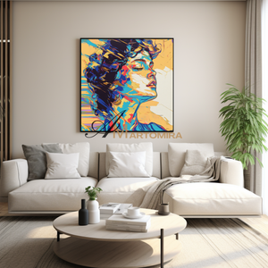 Portrait Painting | Colorful Wall Art | Abstract Painting Of A Woman'S Face | Wall Art Decor #AP045