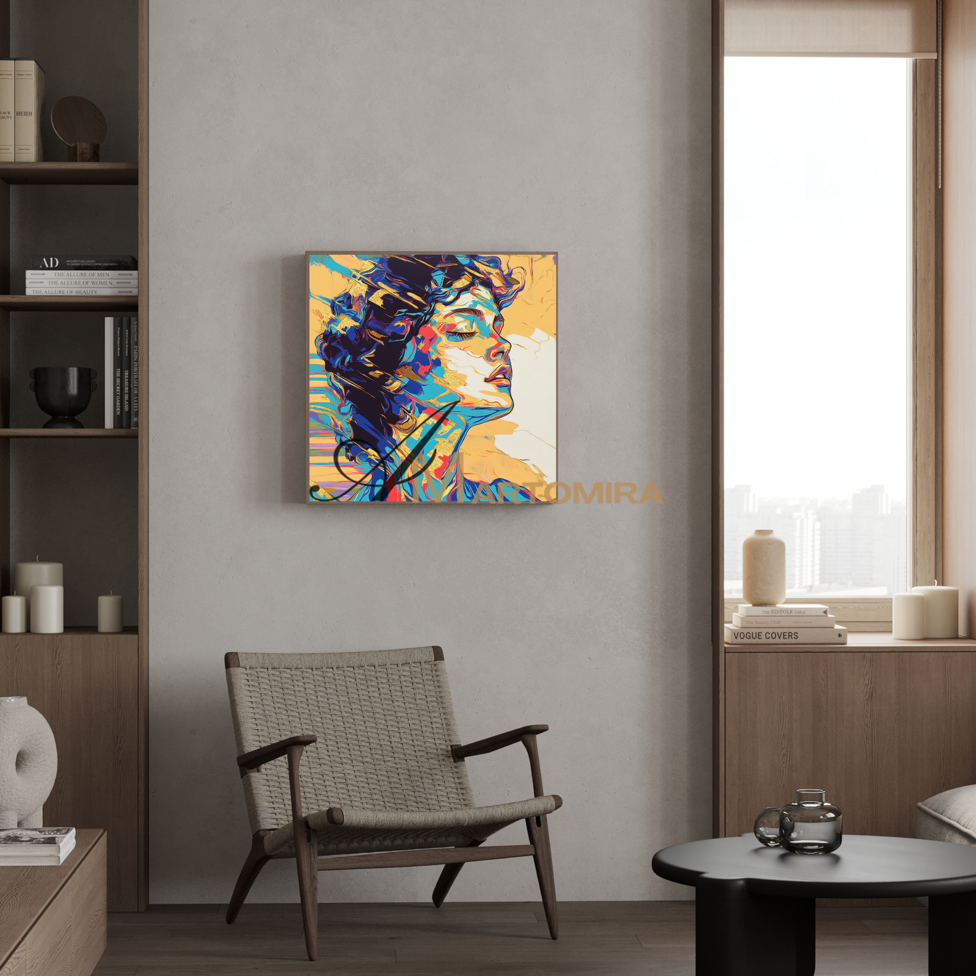Portrait Painting | Colorful Wall Art | Abstract Painting Of A Woman'S Face | Wall Art Decor #AP045