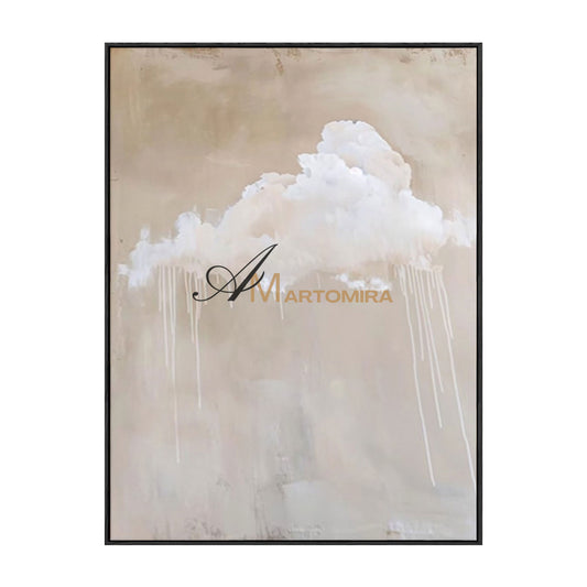 Cloud Painting | Large Canvas Wall Art | Minimalist Landscape Art | Neutral Wall Art  #MF028