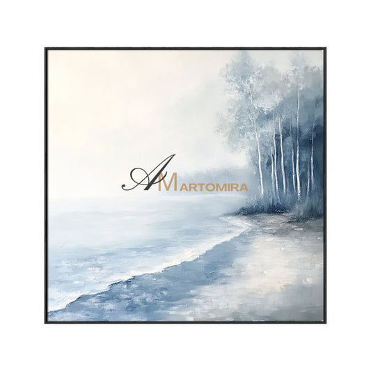 The Wave Painting | Abstract Blue Painting | Landscape Canvas Wall Art | Acrylic Wall Art #CL078