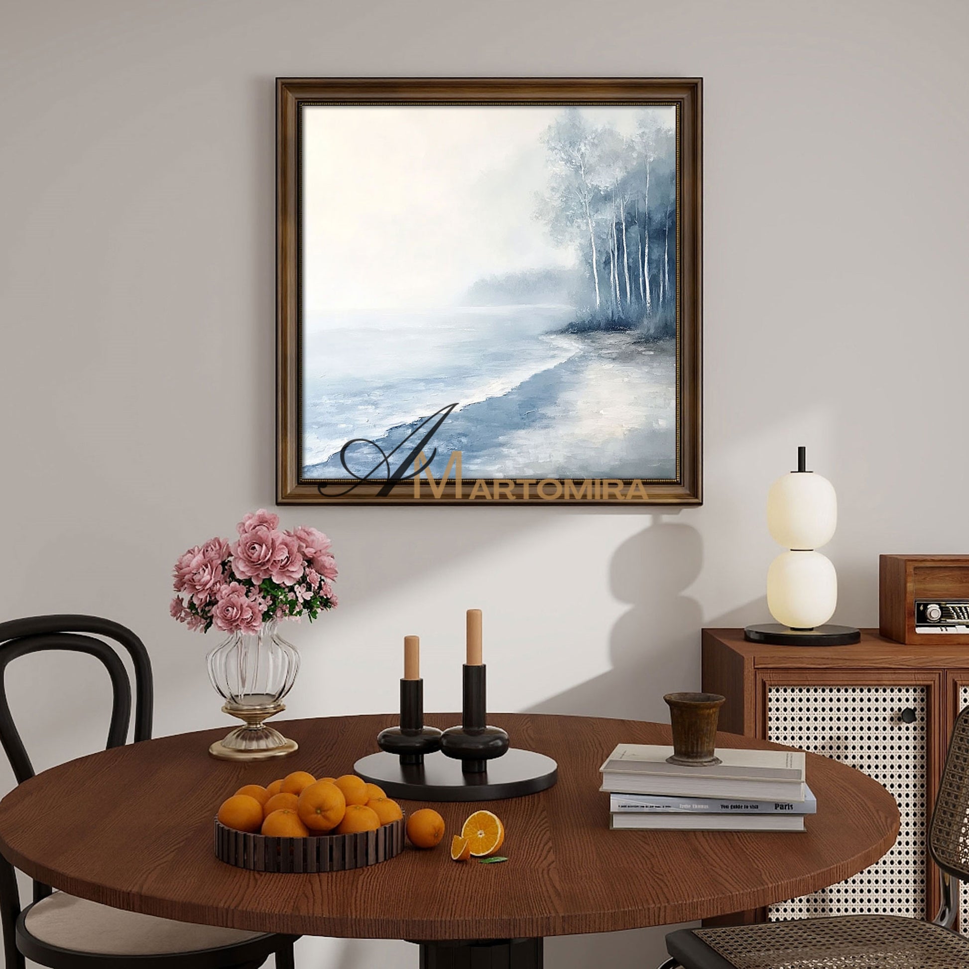 The Wave Painting | Abstract Blue Painting | Landscape Canvas Wall Art | Acrylic Wall Art #CL078