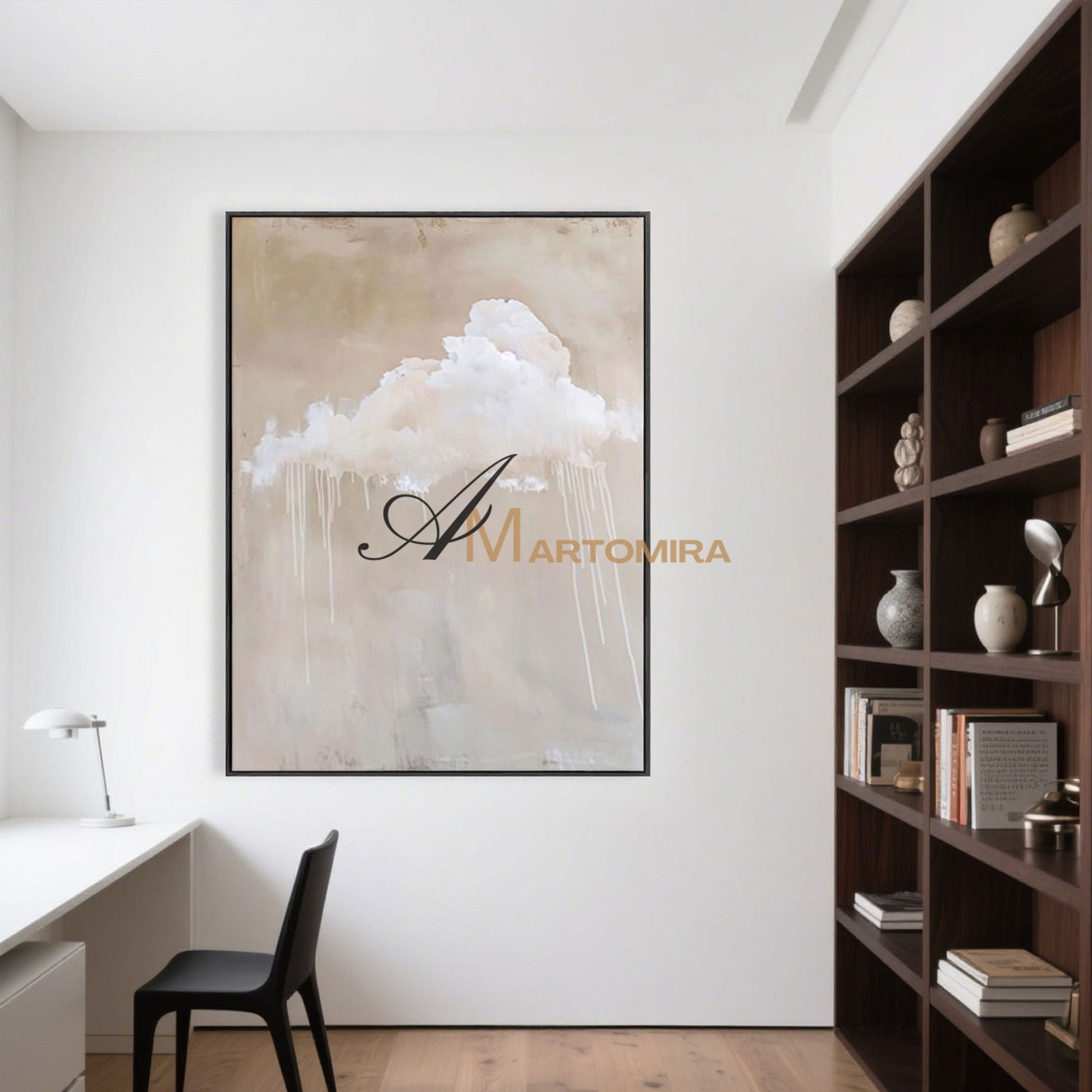 Cloud Painting | Large Canvas Wall Art | Minimalist Landscape Art | Neutral Wall Art  #MF028