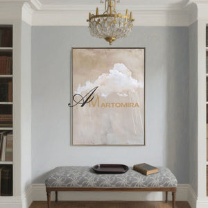 Cloud Painting | Large Canvas Wall Art | Minimalist Landscape Art | Neutral Wall Art  #MF028
