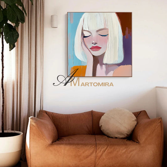 Women Painting | Art Portraits | Emotional Artwork | Wall Art For Bedroom #AP047