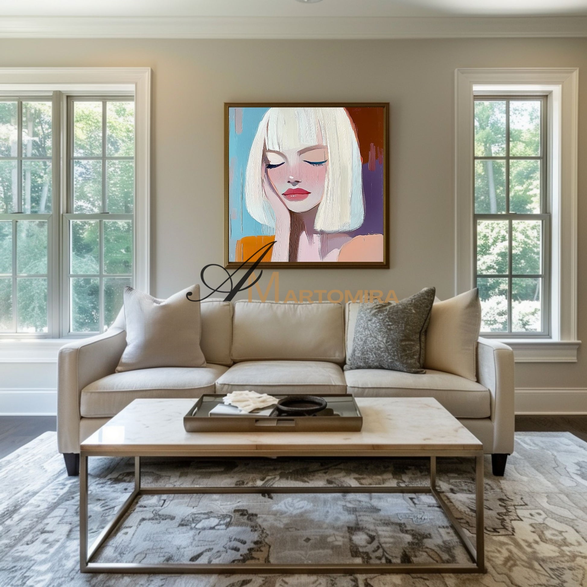 Women Painting | Art Portraits | Emotional Artwork | Wall Art For Bedroom #AP047