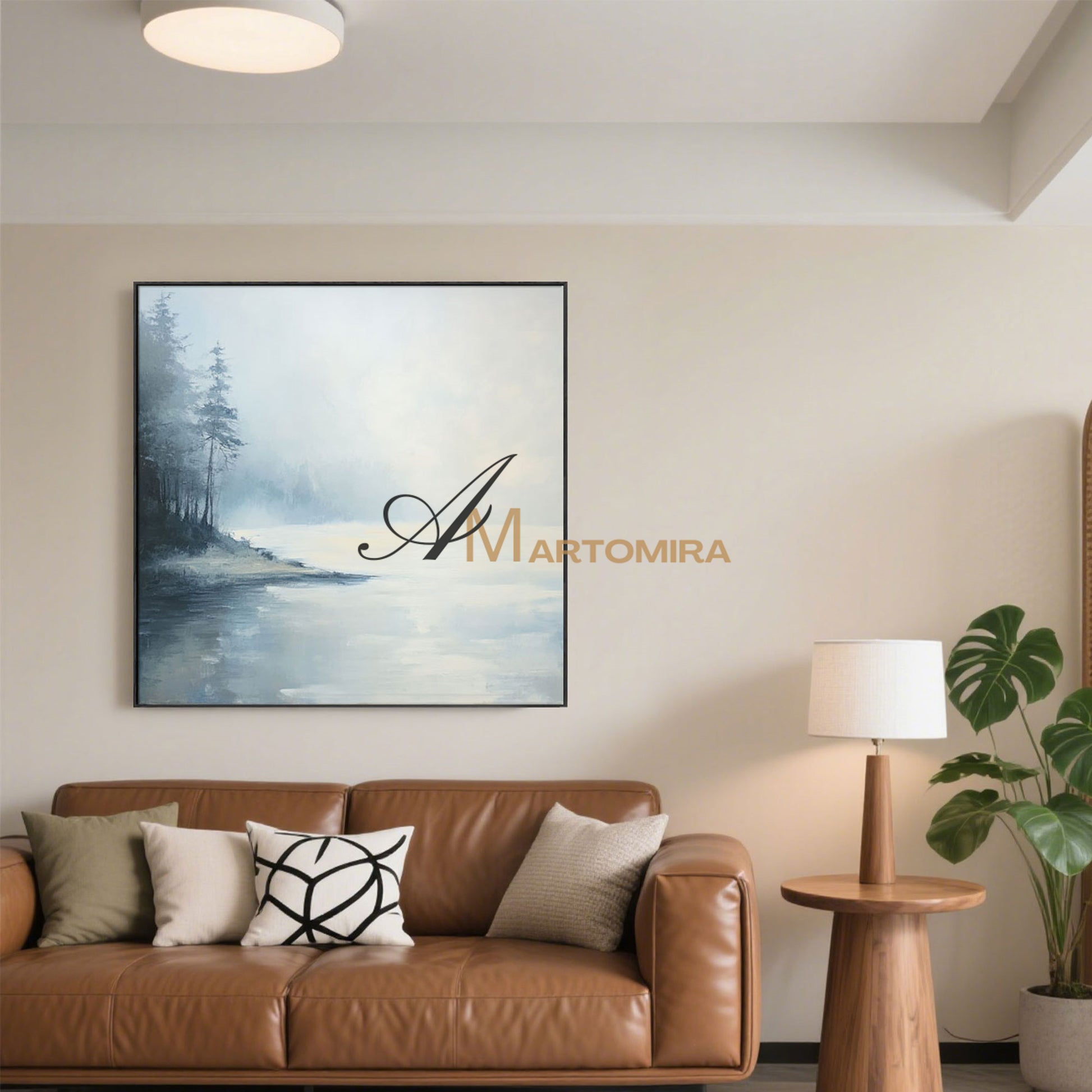 Landscape Wall Art | Lake Wall Art | Landscape Wall Art For Living Room | Minimalist Landscape Art #CL079
