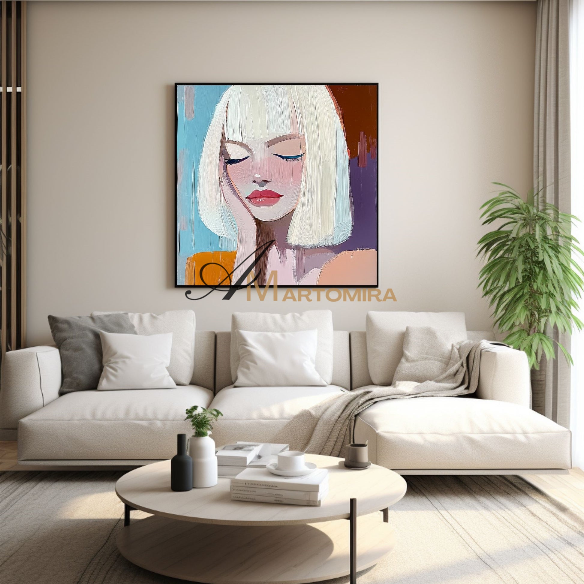 Women Painting | Art Portraits | Emotional Artwork | Wall Art For Bedroom #AP047