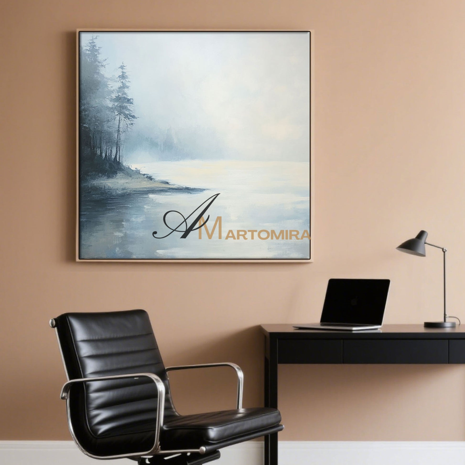Landscape Wall Art | Lake Wall Art | Landscape Wall Art For Living Room | Minimalist Landscape Art #CL079