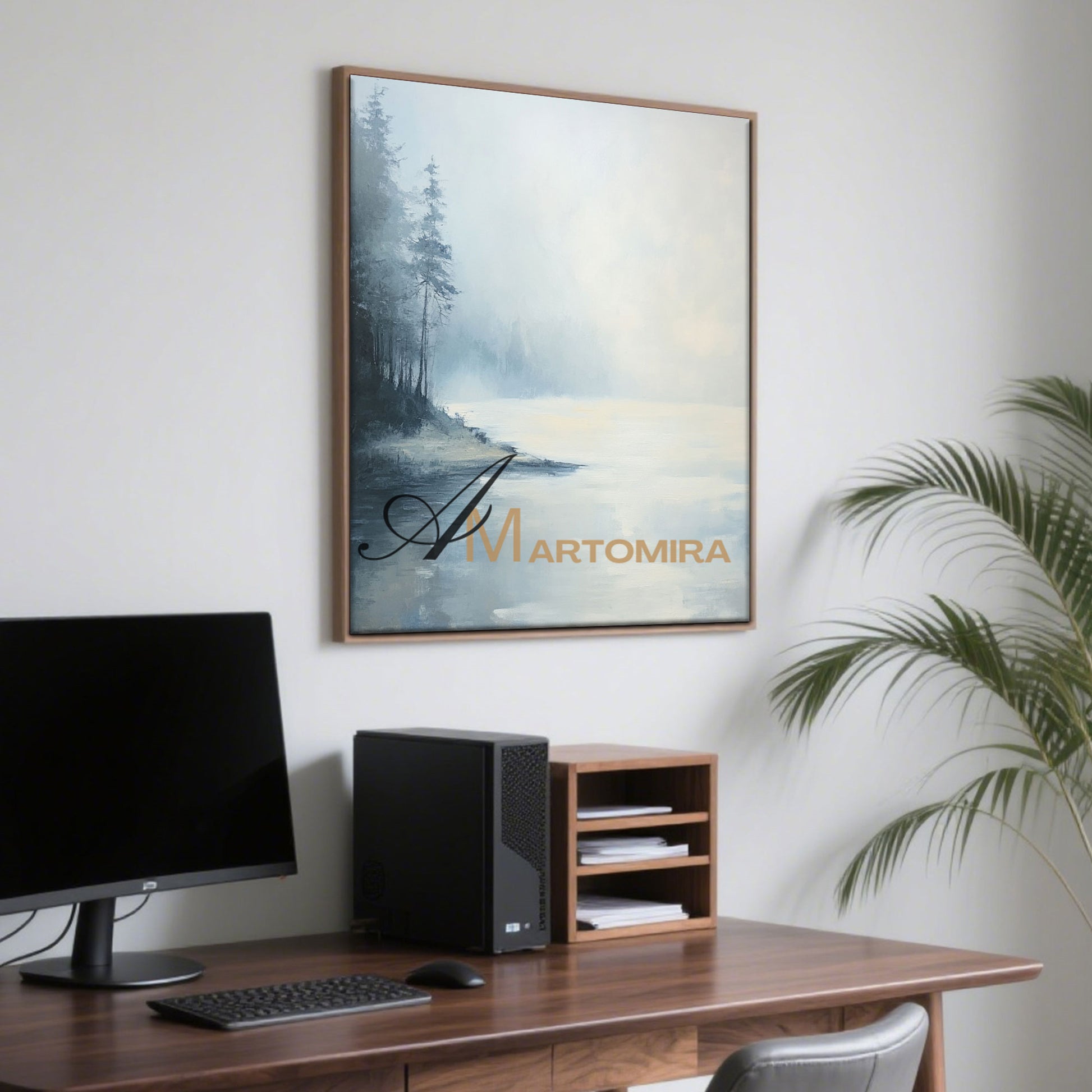 Landscape Wall Art | Lake Wall Art | Landscape Wall Art For Living Room | Minimalist Landscape Art #CL079