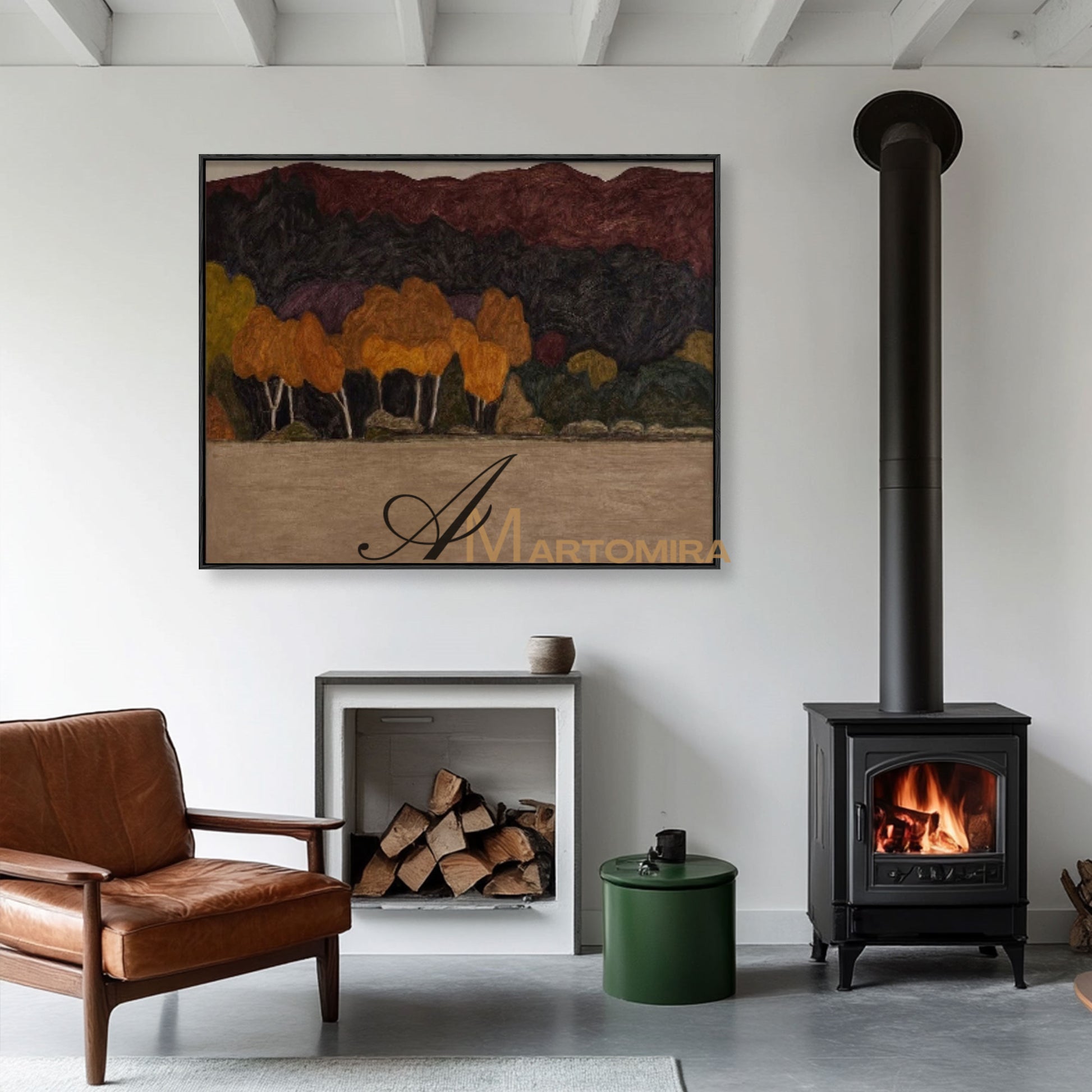Canvas Wall Decor | Forest Wall Art | Large Abstract Landscape Wall Art | Acrylic Wall Art #MF029