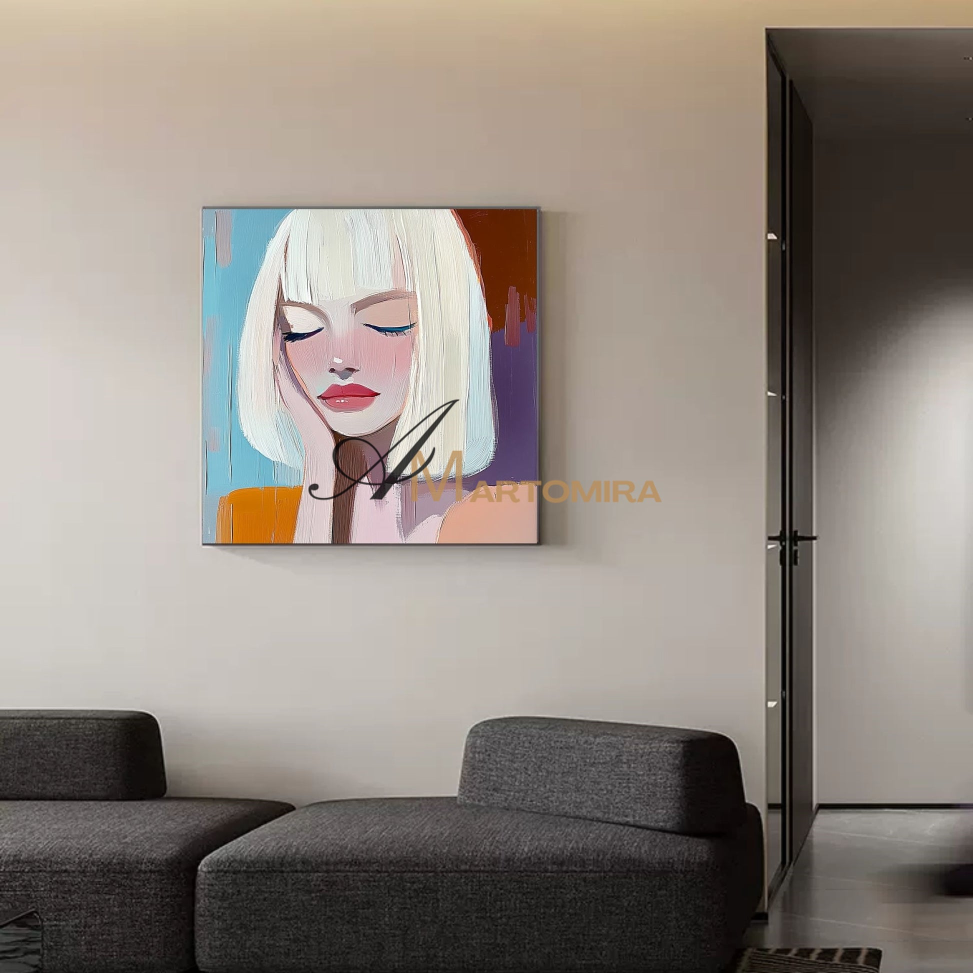 Women Painting | Art Portraits | Emotional Artwork | Wall Art For Bedroom #AP047