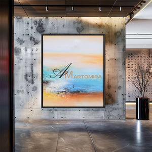 Lake Canvas Wall Art | Modern Abstract Wall Art | Abstract Landscape Wall Art #DF010